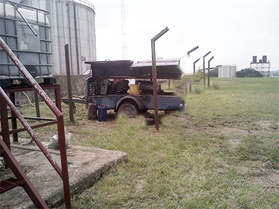 Sand blasting and painting